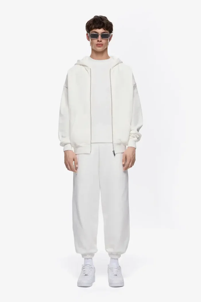 Sevenheavens Heavy Blank Zip Hoodie Cream (3)
