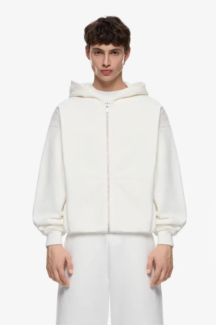 Sevenheavens Heavy Blank Zip Hoodie Cream (6)