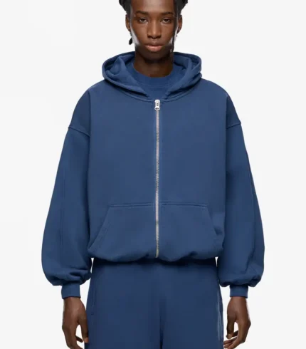 Sevenheavens Washed Blue Blank Zip Hoodie (5)