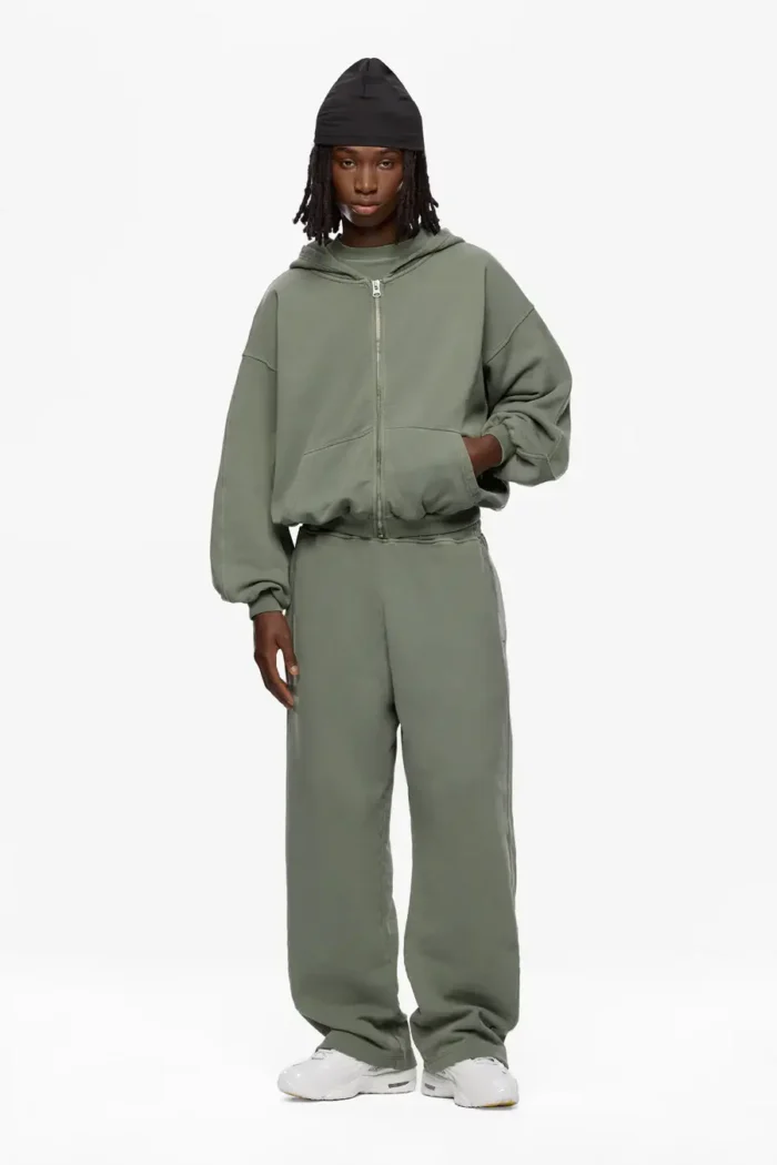 Sevenheavens Washed Khaki Washed Blank Zip Hoodie (1)
