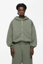 Sevenheavens Washed Khaki Washed Blank Zip Hoodie (3)