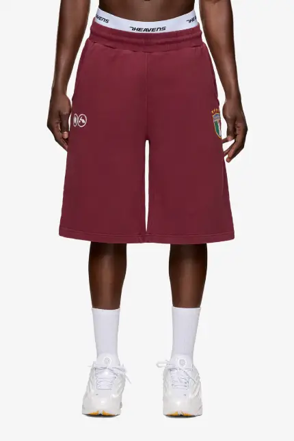 Sevenheavens Italian Sweat Shorts Burgundy 4.webp