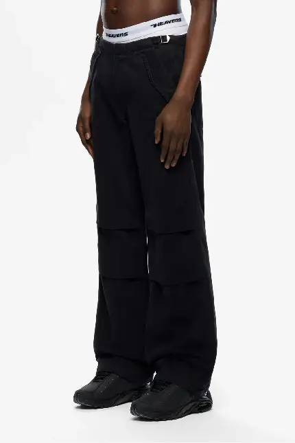 Sevenheavens Parachute Cargo Pants Black 4.webp
